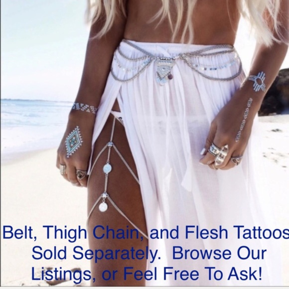 Coin Barefoot Wedding Sandals Body Jewelry - Pair - Picture 4 of 5